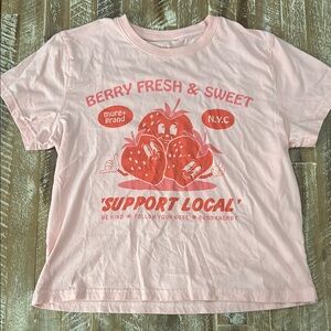 Strawberry  Pink Graphic T-Shirt